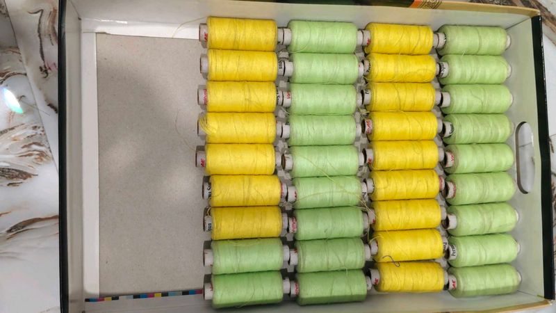 Sewing Thread Bundle - Yellow &amp; Green