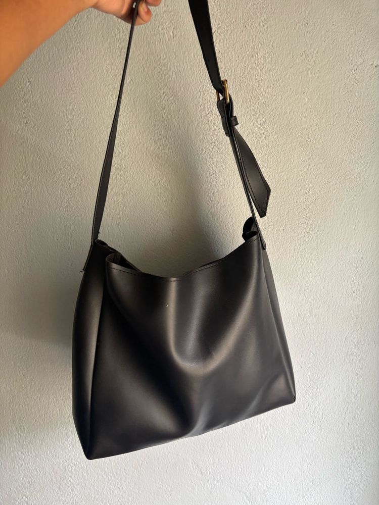 Faux Leather Tote Bag