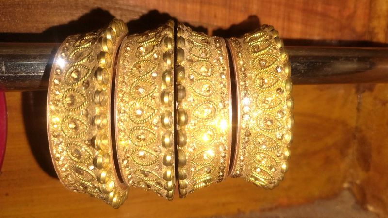 Exquisite Golden Bangles Set