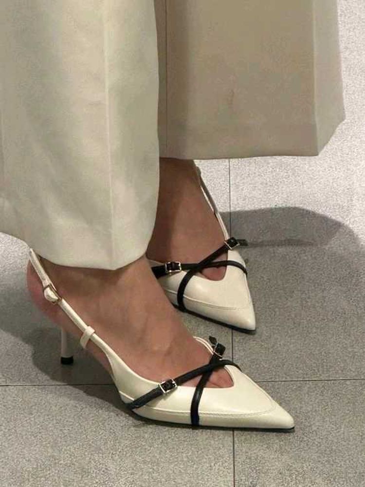 Zara White Heels