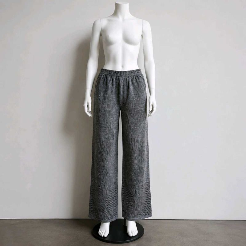 Grey Wide Leg Textured Pants 🆕 NWOT 🫶
