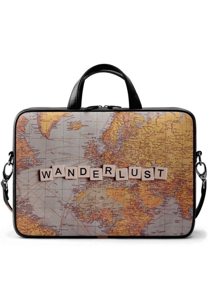 Wanderlust Map Laptop Bag