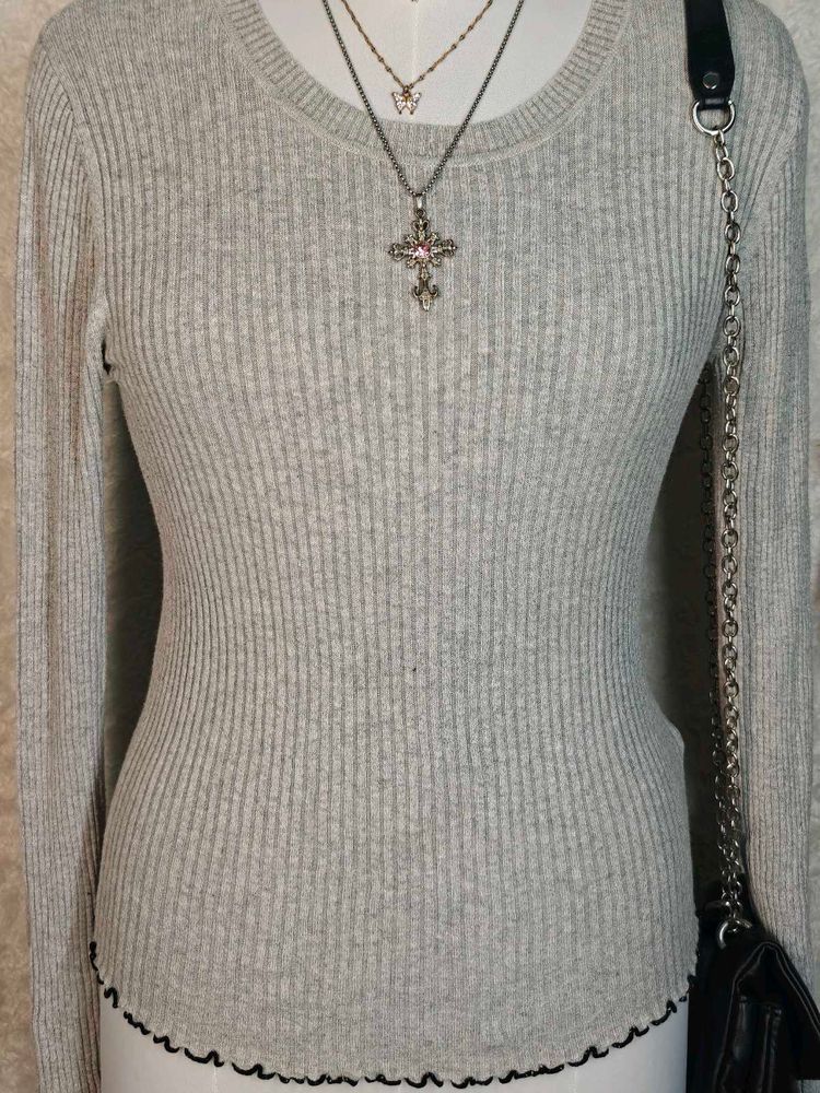Ribbed Long Sleeve Top