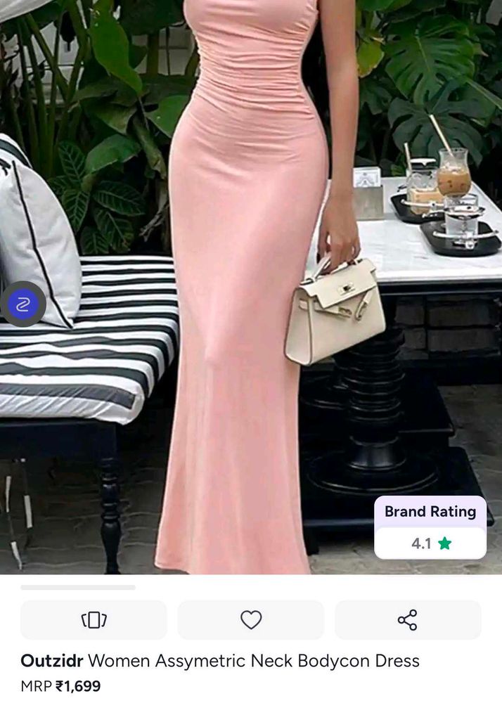 Elegant Asymmetric Neck Bodycon Dress