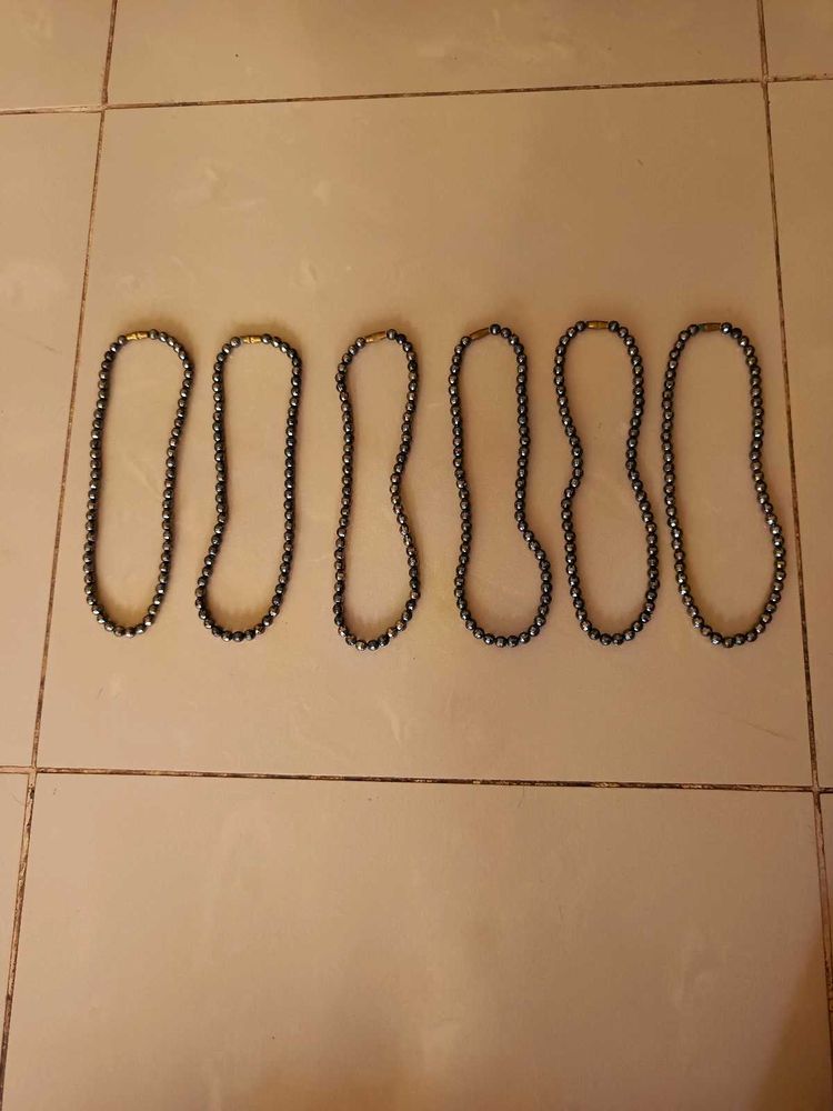 New Unused Set of 6 Beaded Necklaces Haar Mala