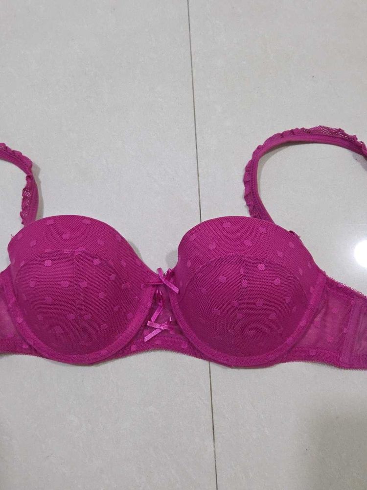 Pink Polka Dot Bra from Paris