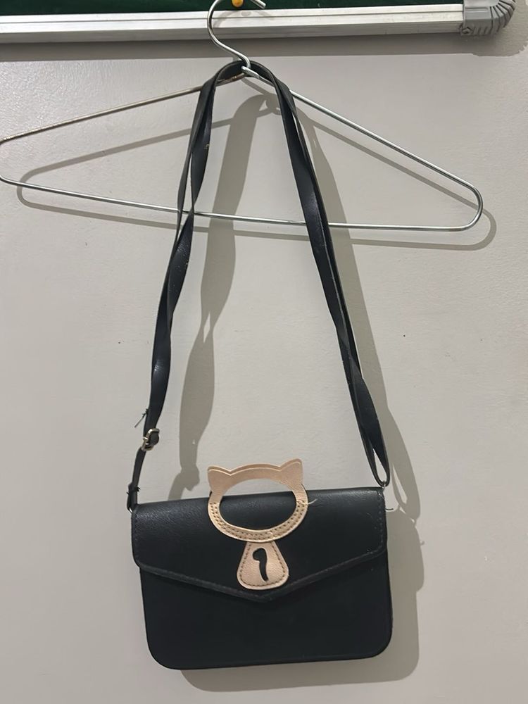 Cute Black Cat Crossbody Bag