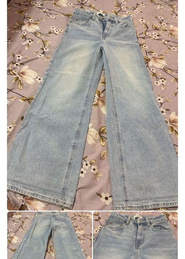 Light Wash Wide Leg Jeans