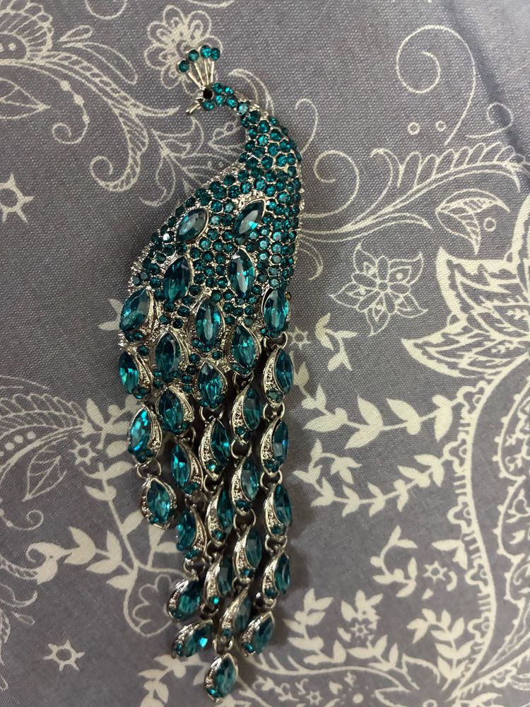 Stunning Peacock Brooch