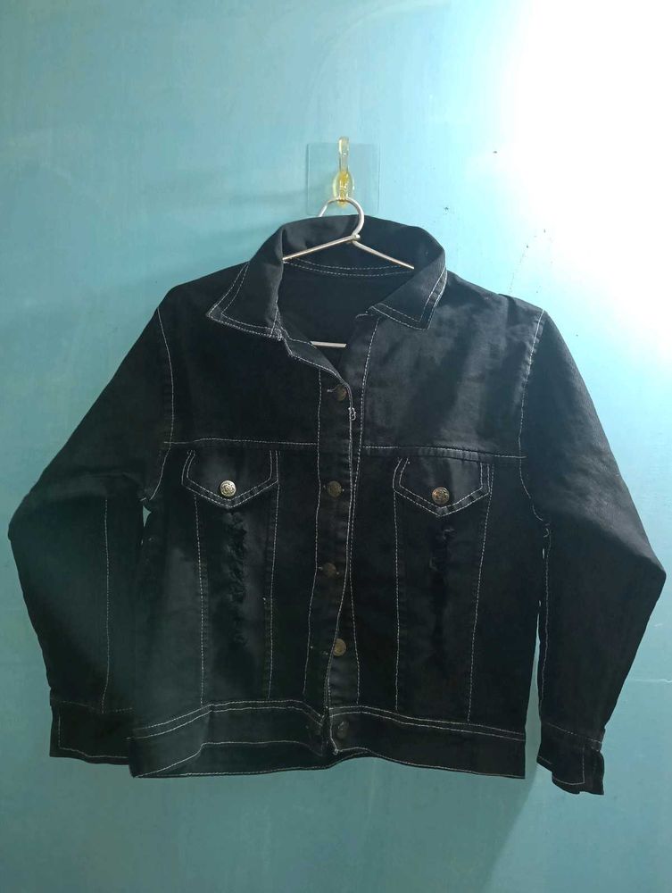 Classic Black Denim Jacket