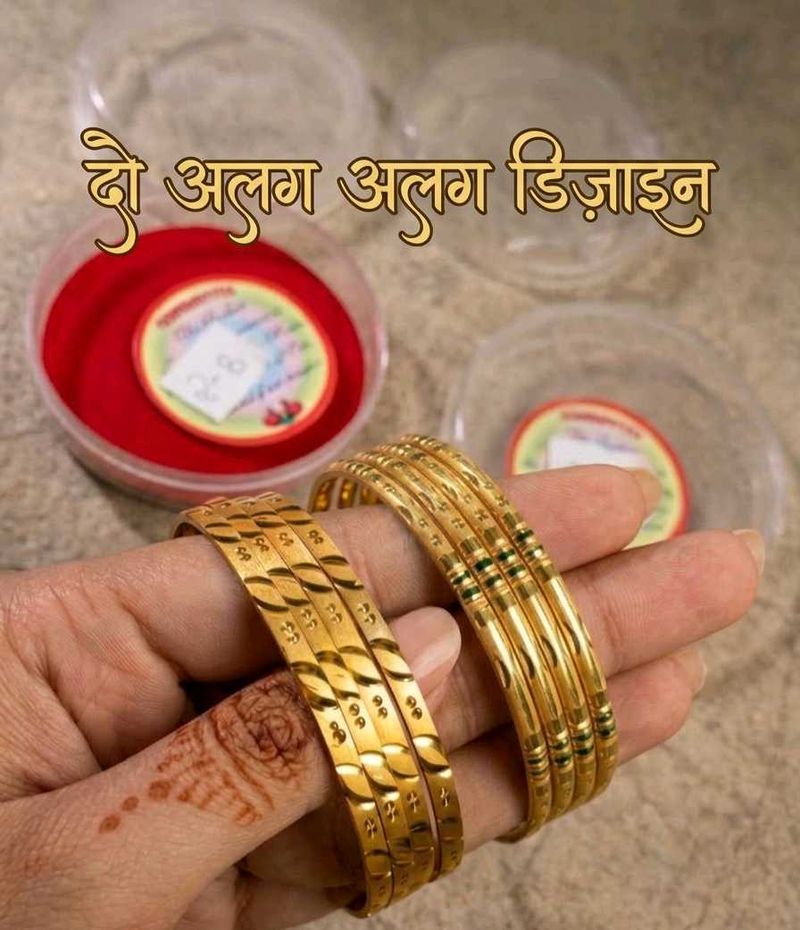 Elegant Gold Bangles Set