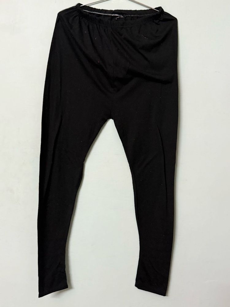 Wool Black Leggings