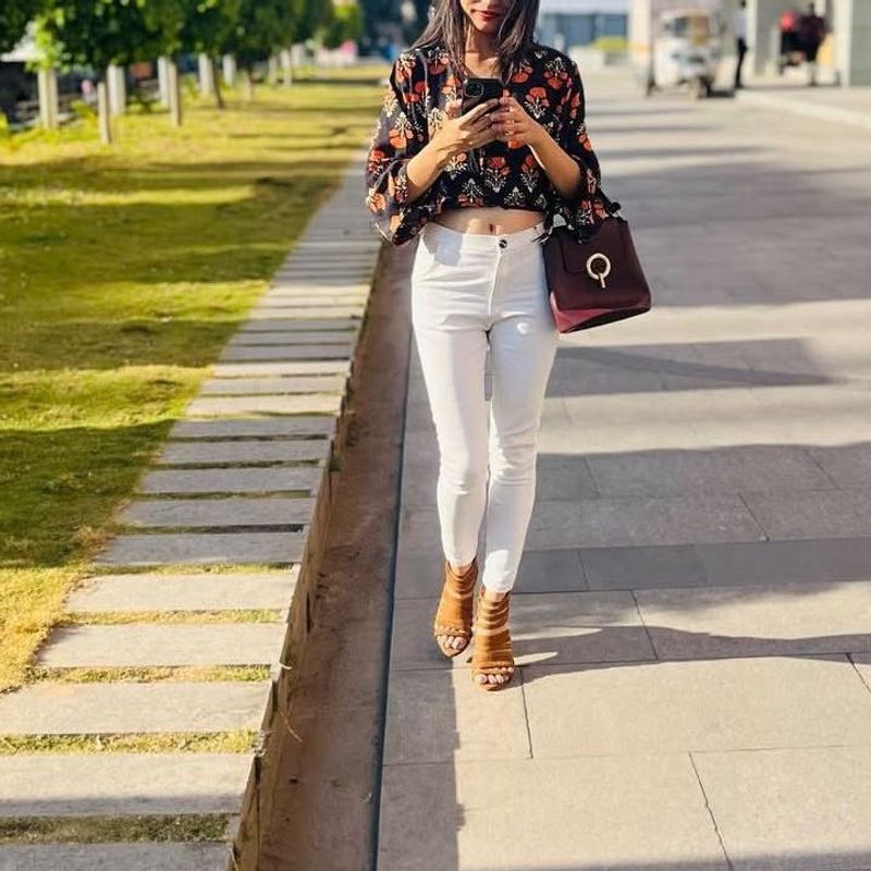 Floral crop top