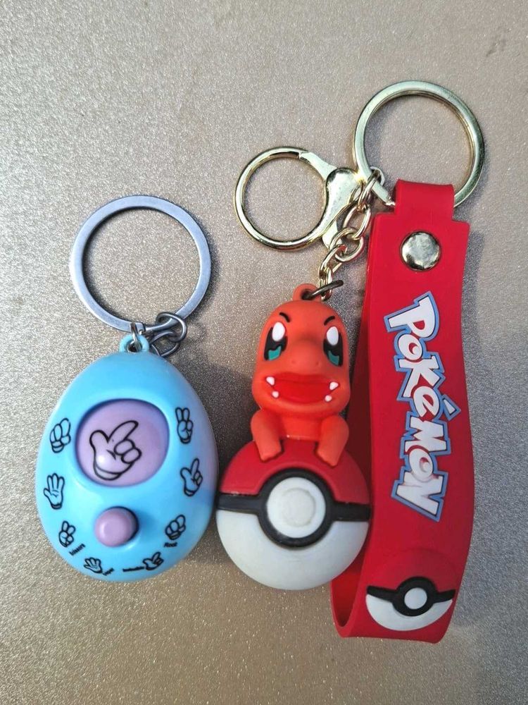 Pokemon and game keychain bundle