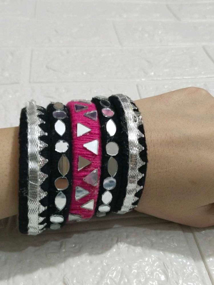 Bohemian Mirror Work Bangles