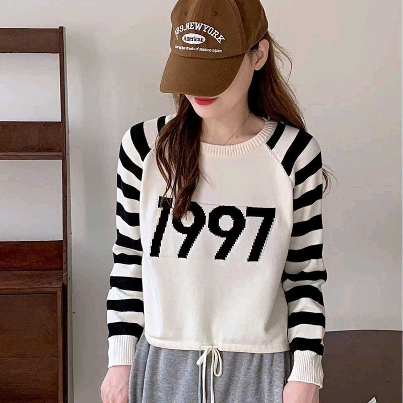 Striped '1997' Knit Top