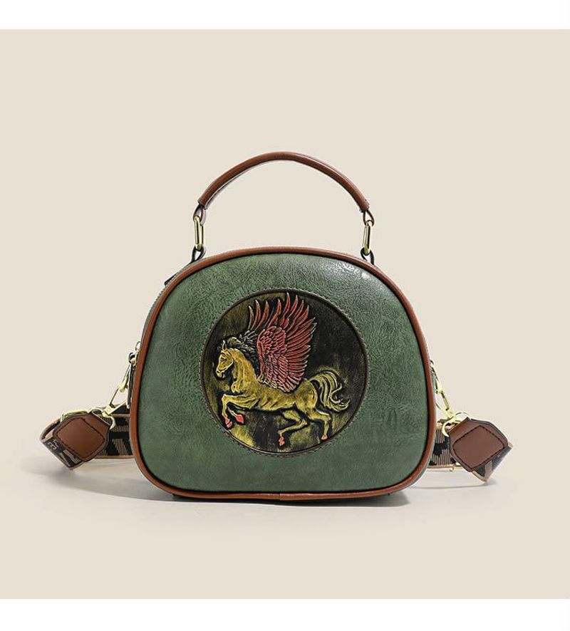 Vintage Pegasus Embossed Handbag
