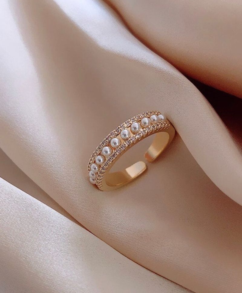 Elegant Adjustable Pearl Ring