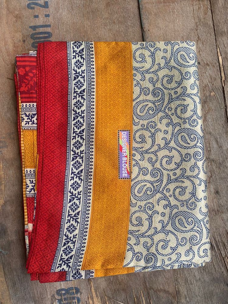 Vintage Silk Blend Sari Fabric