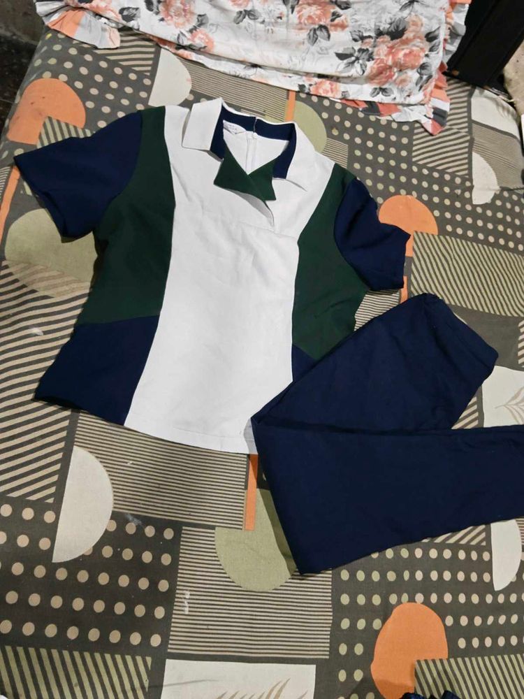 Colorblock Top &amp; Pant Set