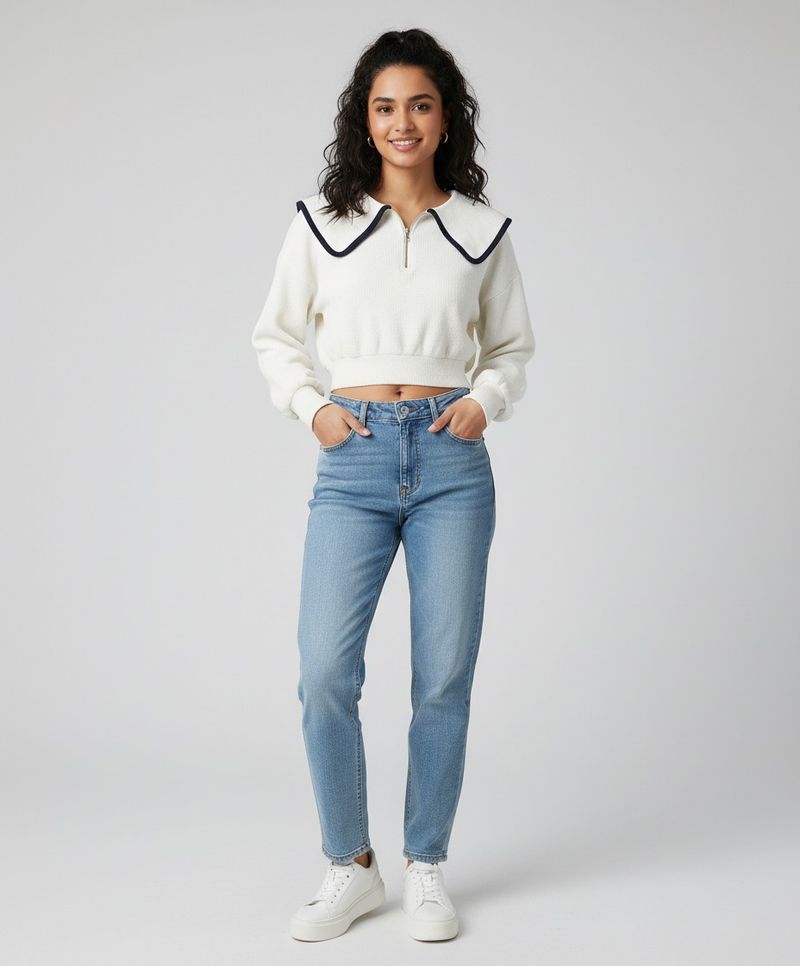 Cute White Cropped Top