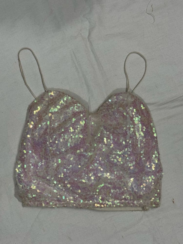 Sparkling Sequin Crop Top