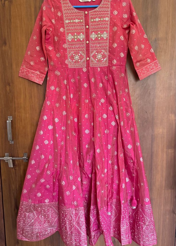 Pink Anarkali Gown