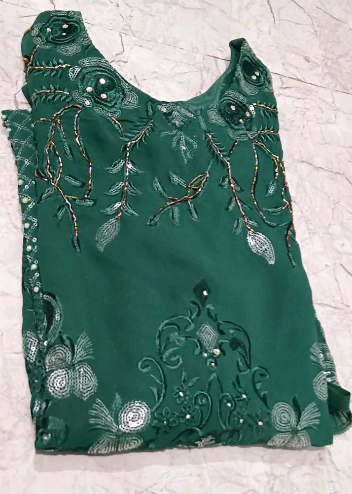 Emerald Green Embellished Kurta