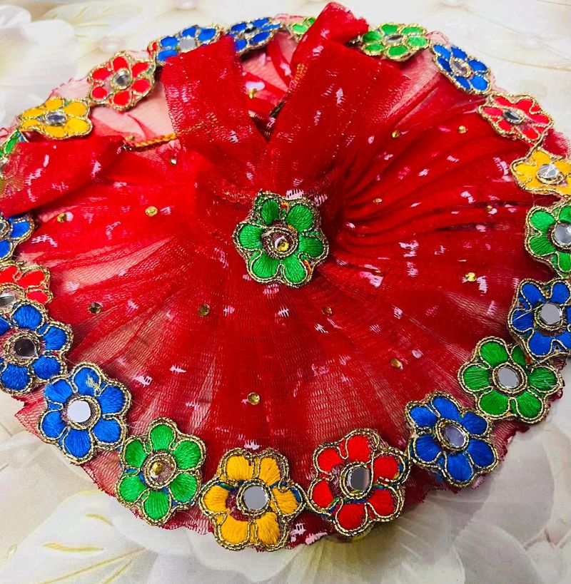 Laddu Gopal Fancy Dress Fabric Net