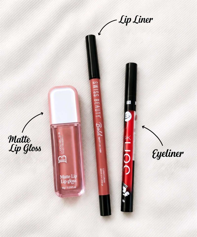 Makeup Bundle: Lip Gloss, Liner &amp; Eyeliner