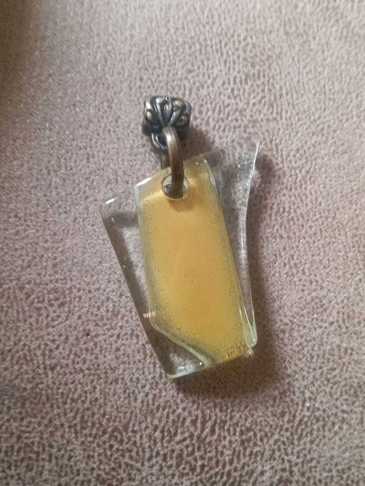 Unique Yellow Glass Pendant
