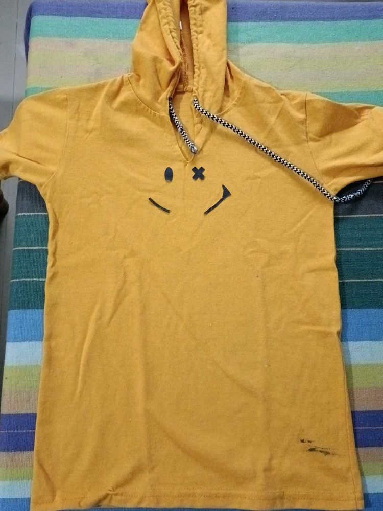 Yellow Smiley Hoodie T-Shirt