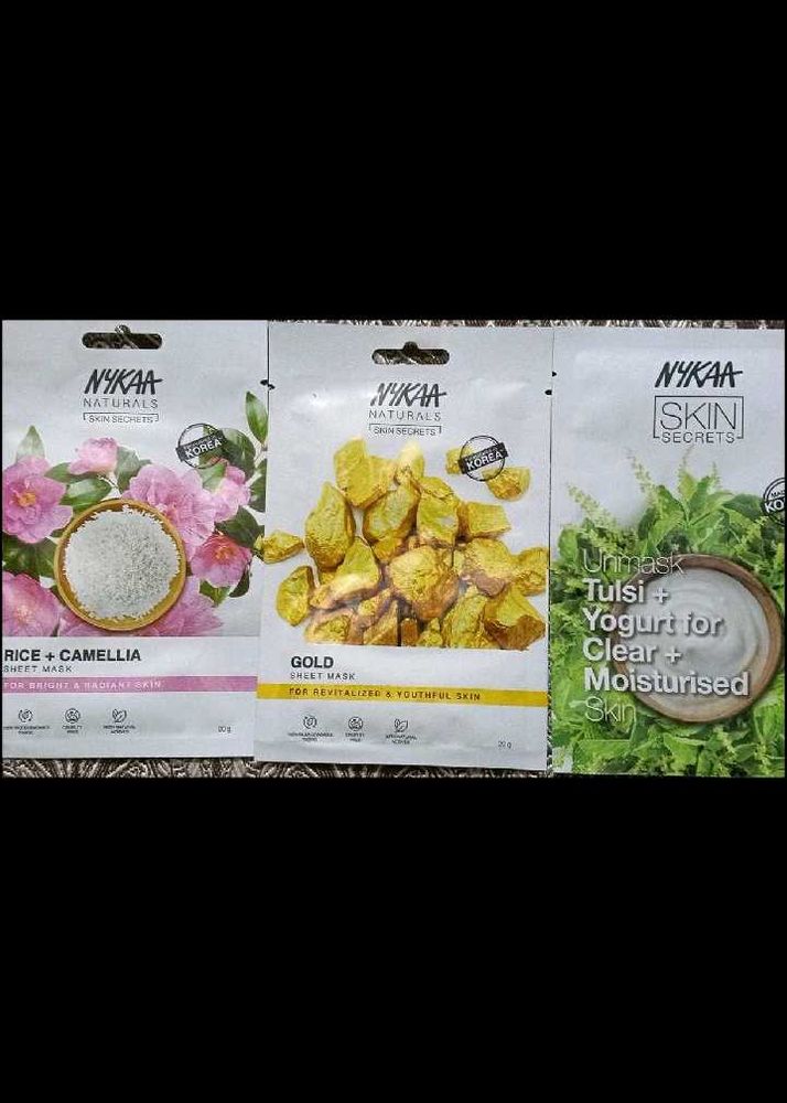 Nykaa Naturals Sheet Masks Trio
