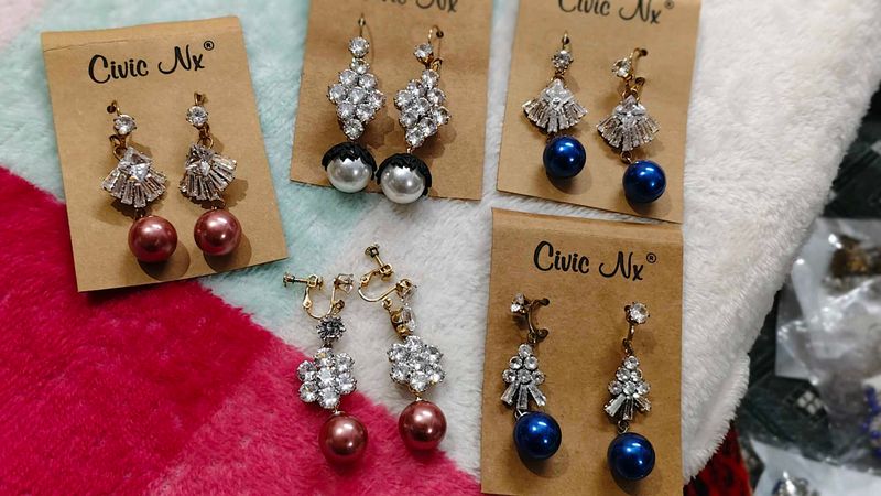 Civic Nx Elegant Drop Earrings Set