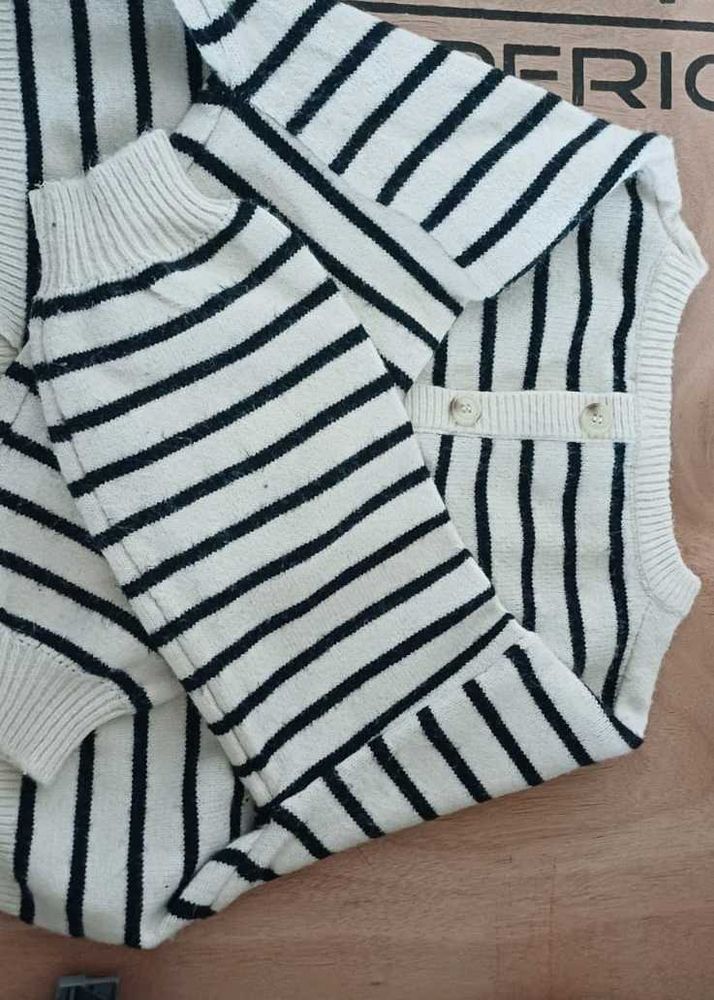 Striped Cardigan Sweater