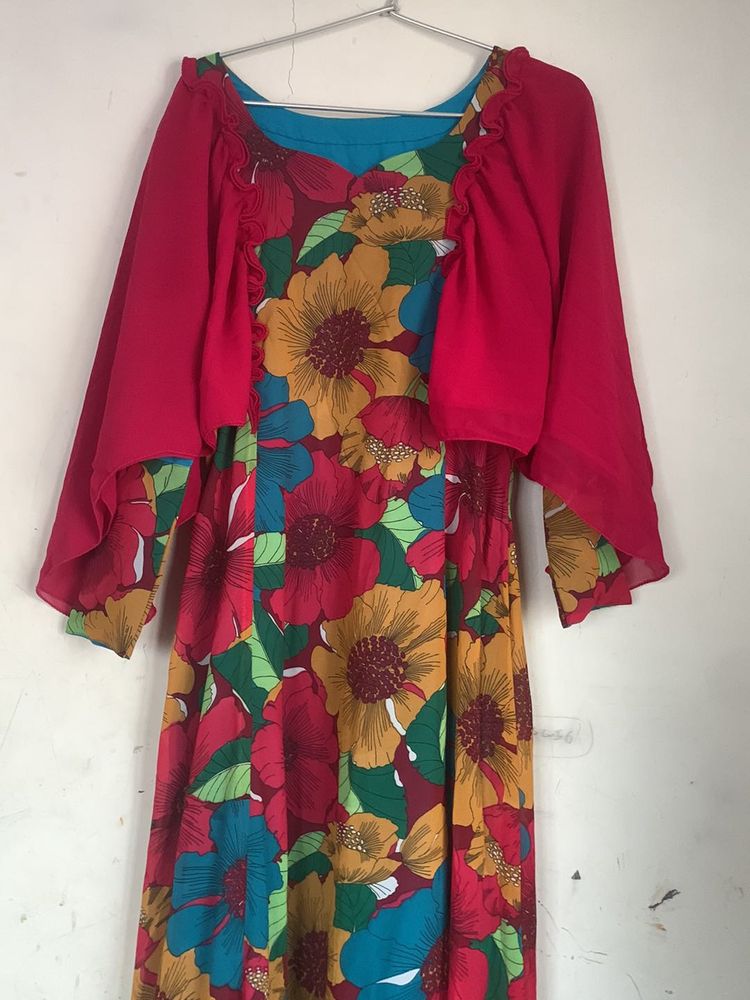 Full Gher Long Gown Sleeve Patern Is Nice