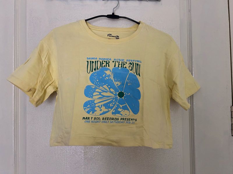 Yellow "Under the Sun" Graphic T-Shirt