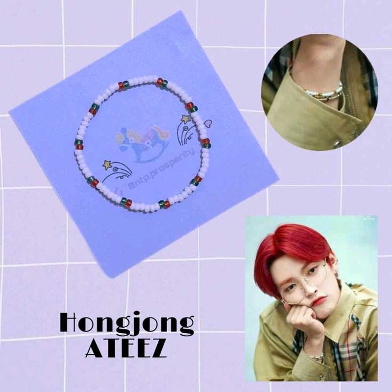 Handmade Beaded Bracelet ATEEZ Hongjoong Inspired
