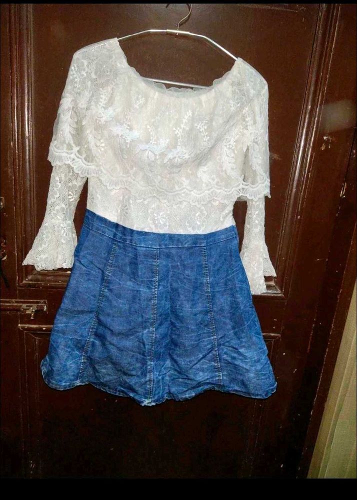 Lace Top &amp; Denim dress