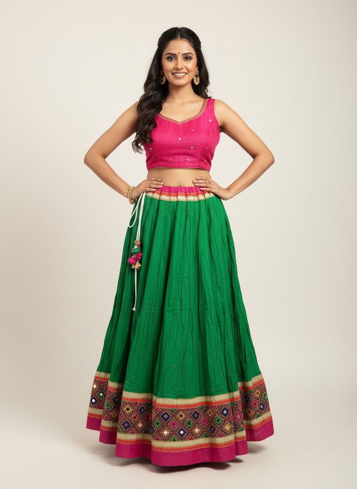 Adaah Jaipuri Lehnga Skirt With Adjustable String