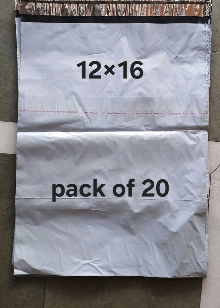 12x16 Inch Courier PolyBags with Self-Adhe