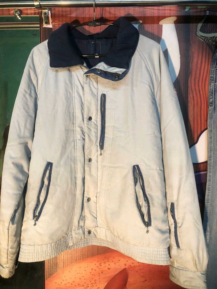 Men's Light Beige &amp; Navy Jacket