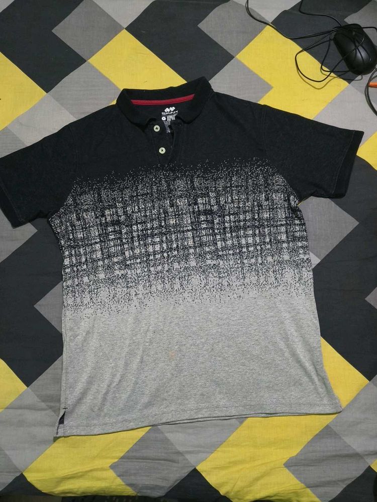 Stylish Ombre Graphic Polo Shirt