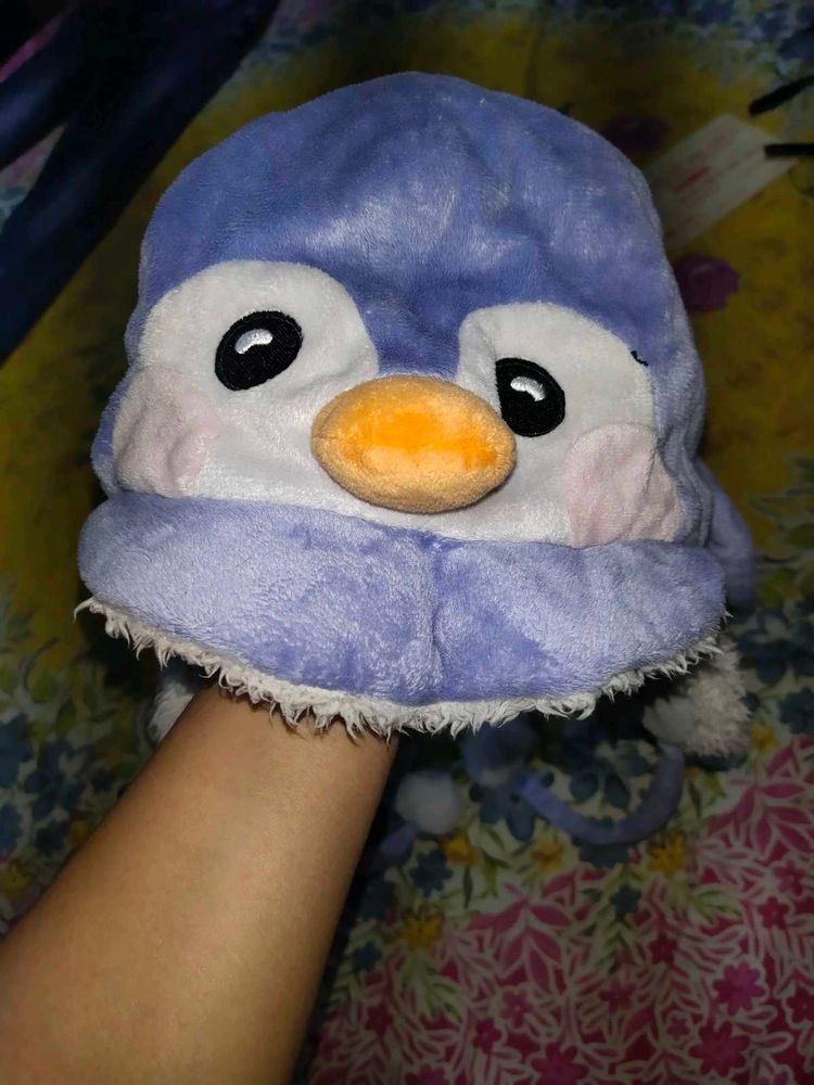 Penguin Plush Hat kids women free size