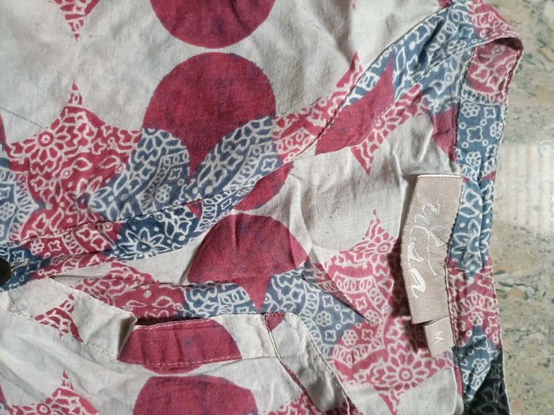 Vibrant Block Print Cotton Kurta