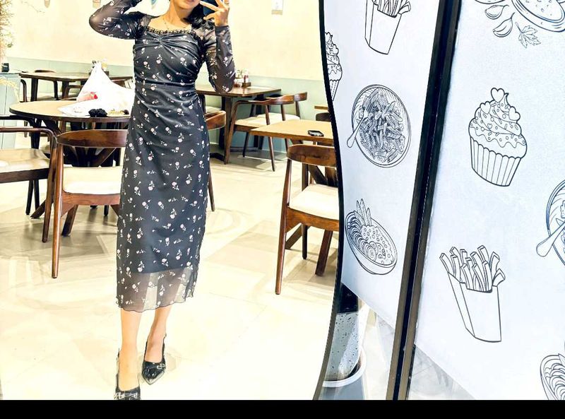 mesh bodycom dress from savana