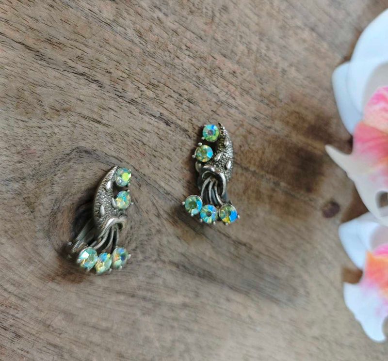 Sparkling Rhinestone Vintage Earrings