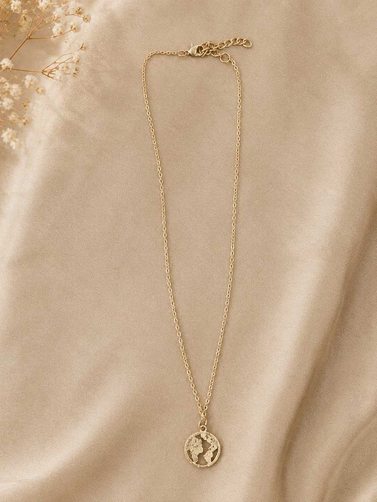 Gold Globe Pendant Necklace