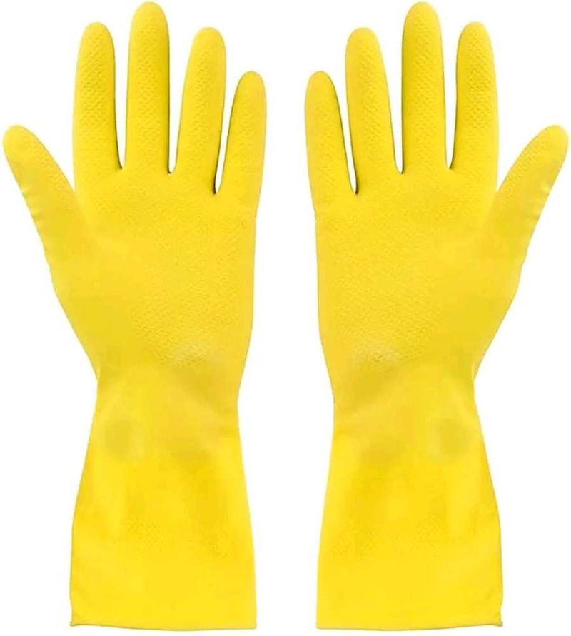 Yellow Rubber Gloves for Cleaning
