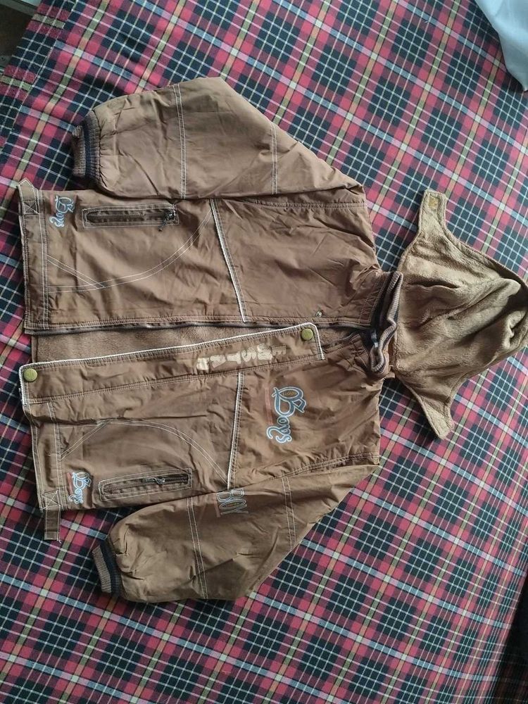 Brown Hooded Jacket